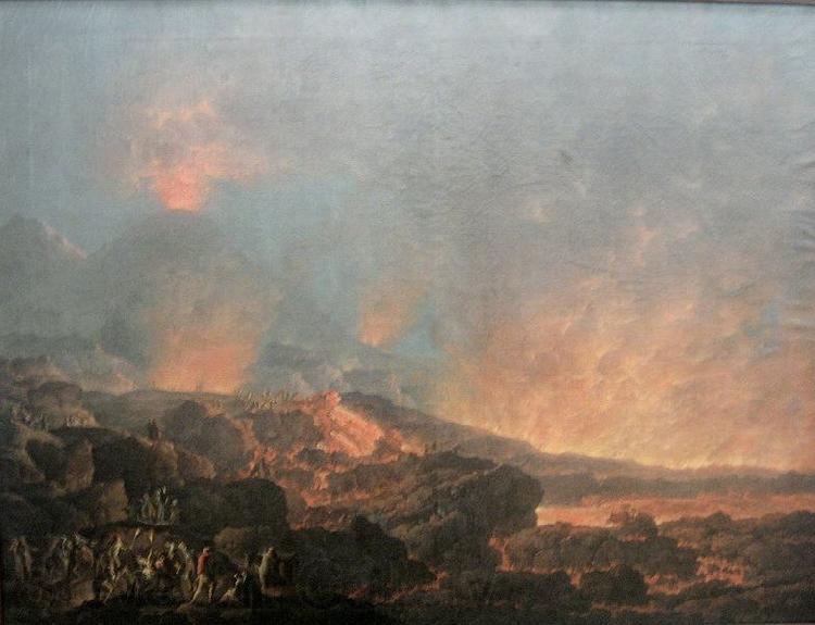 Carlo Bonavia Eruption of the Vesuvius France oil painting art